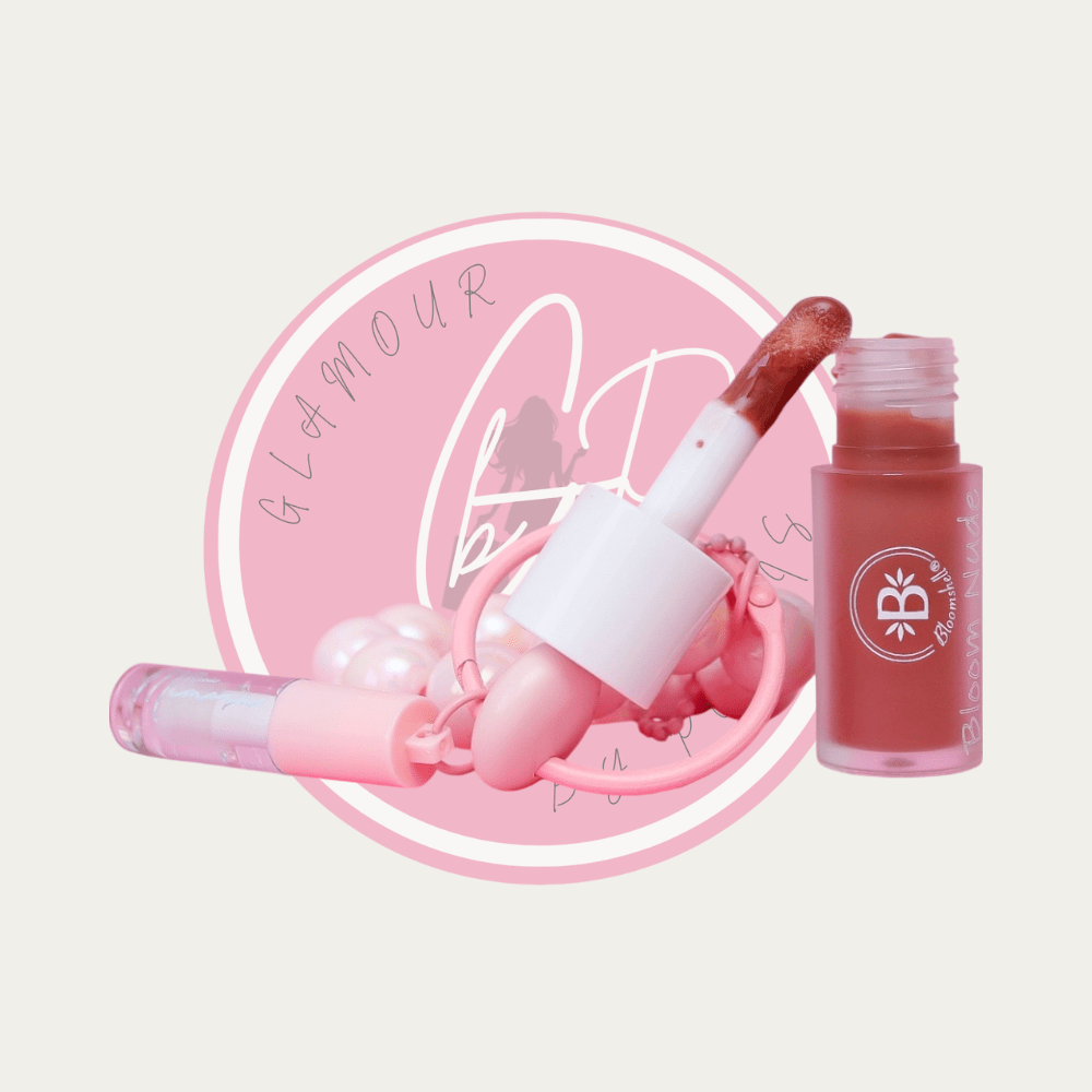 BLOOMSHELL LLAVERO DUO NUDE + MINI GLOSS HIDRATANTE